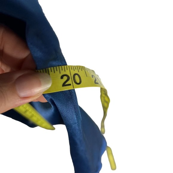 Vintage 60s Blue Lace Below Knee Slip Large - Picture 7 of 7